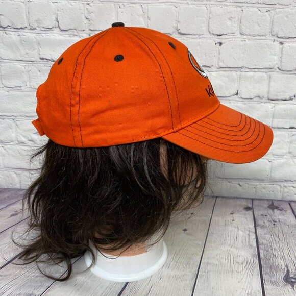 Kubota Baseball Hat Cap Strap Back Orange CHOKO Embroidered SWEAT STAINS - Picture 4 of 14
